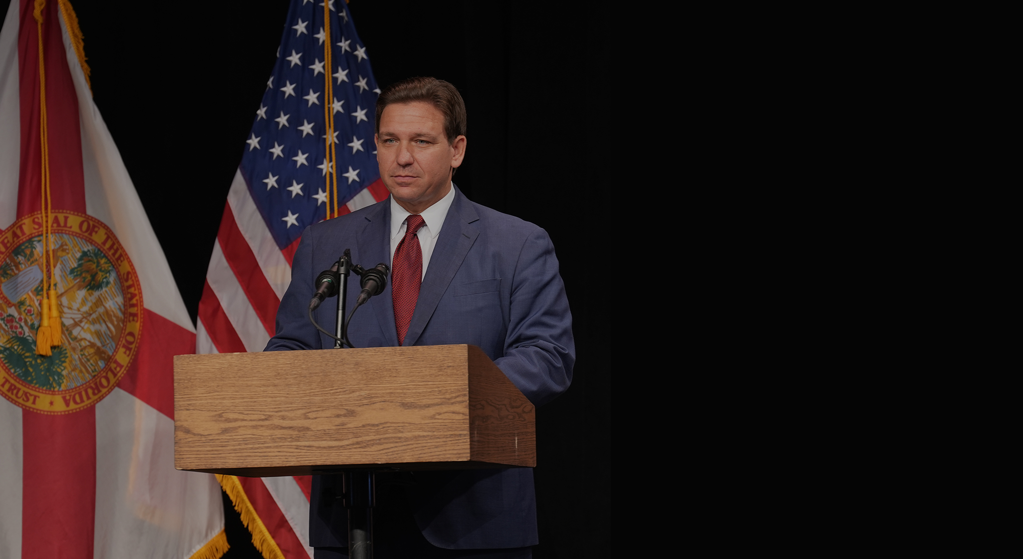 Governor DeSantis at the Podium